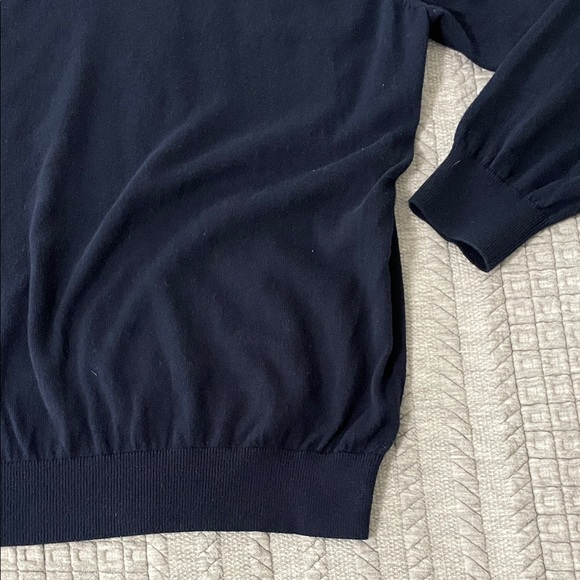 L.L. Bean Men's Deep Blue V-Neck Sweater ItemID 274603 - Picture 4 of 4